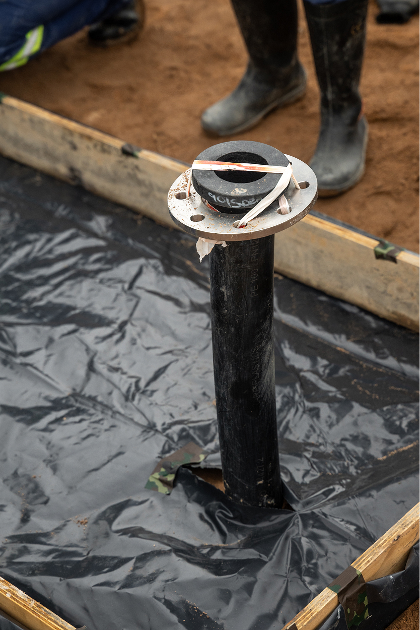 Technician working at a water treatment plant site